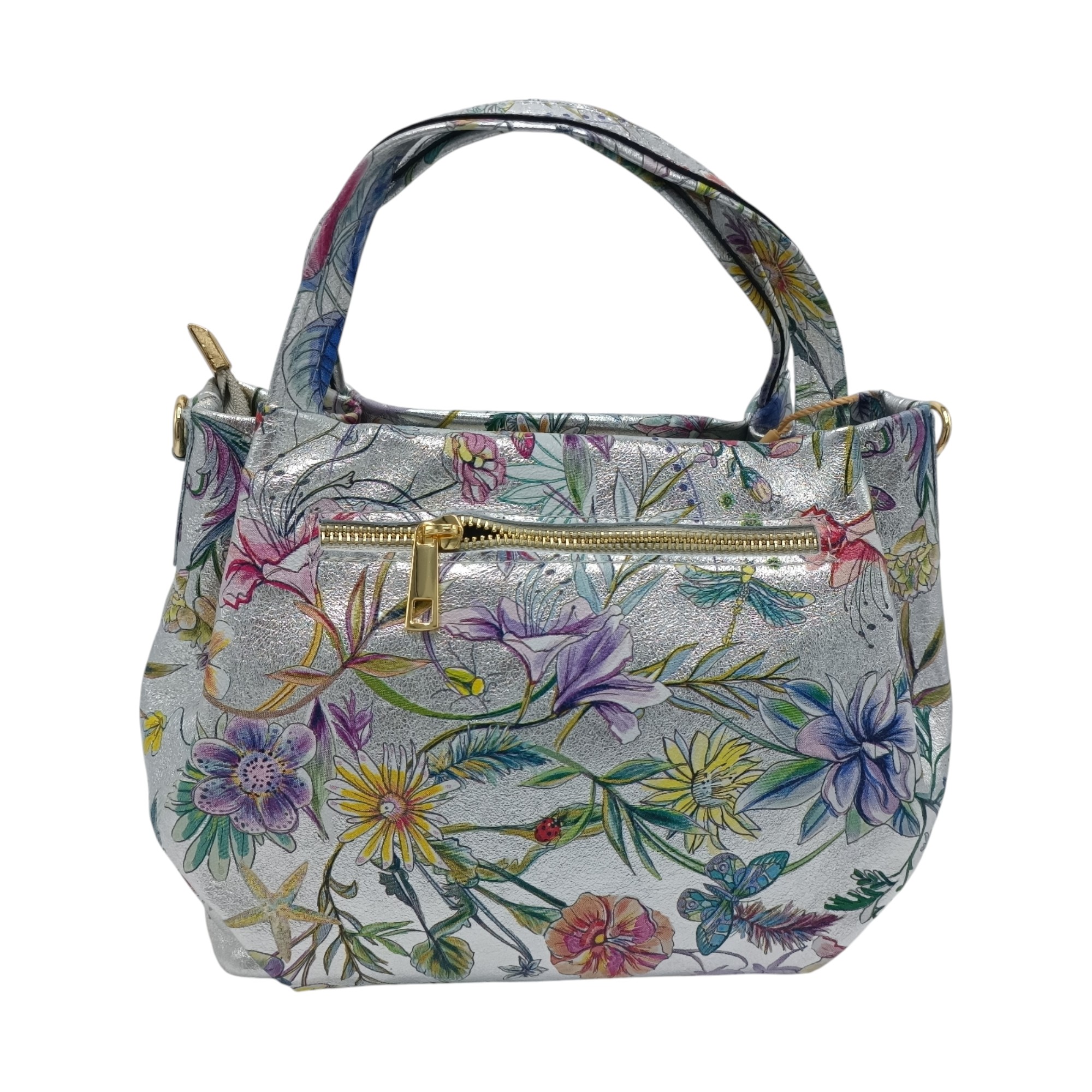 Geantă damă din piele naturală Belle Monique Flower -6162F-, diferite culori