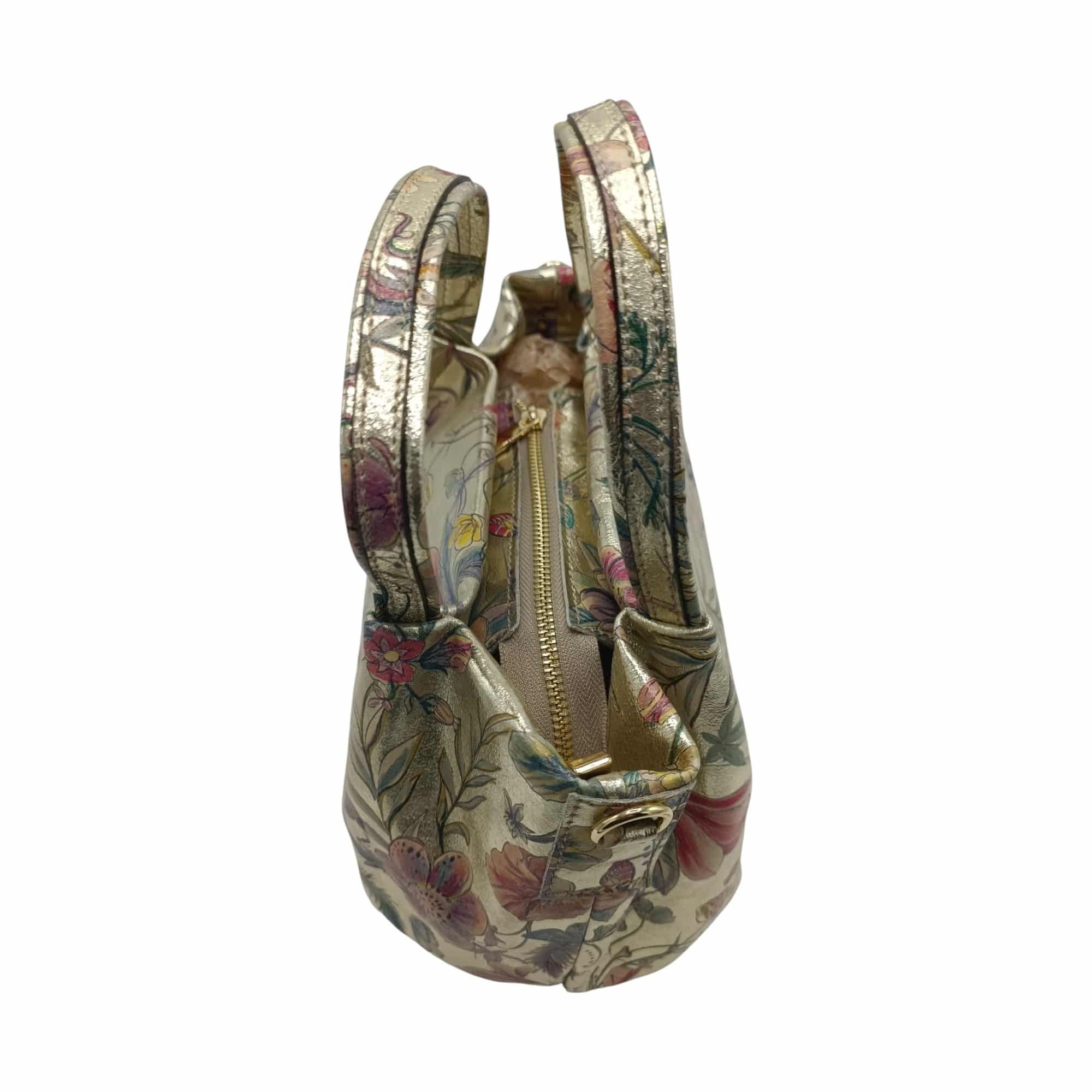 Geantă damă din piele naturală Belle Monique Flower -6162F-, diferite culori