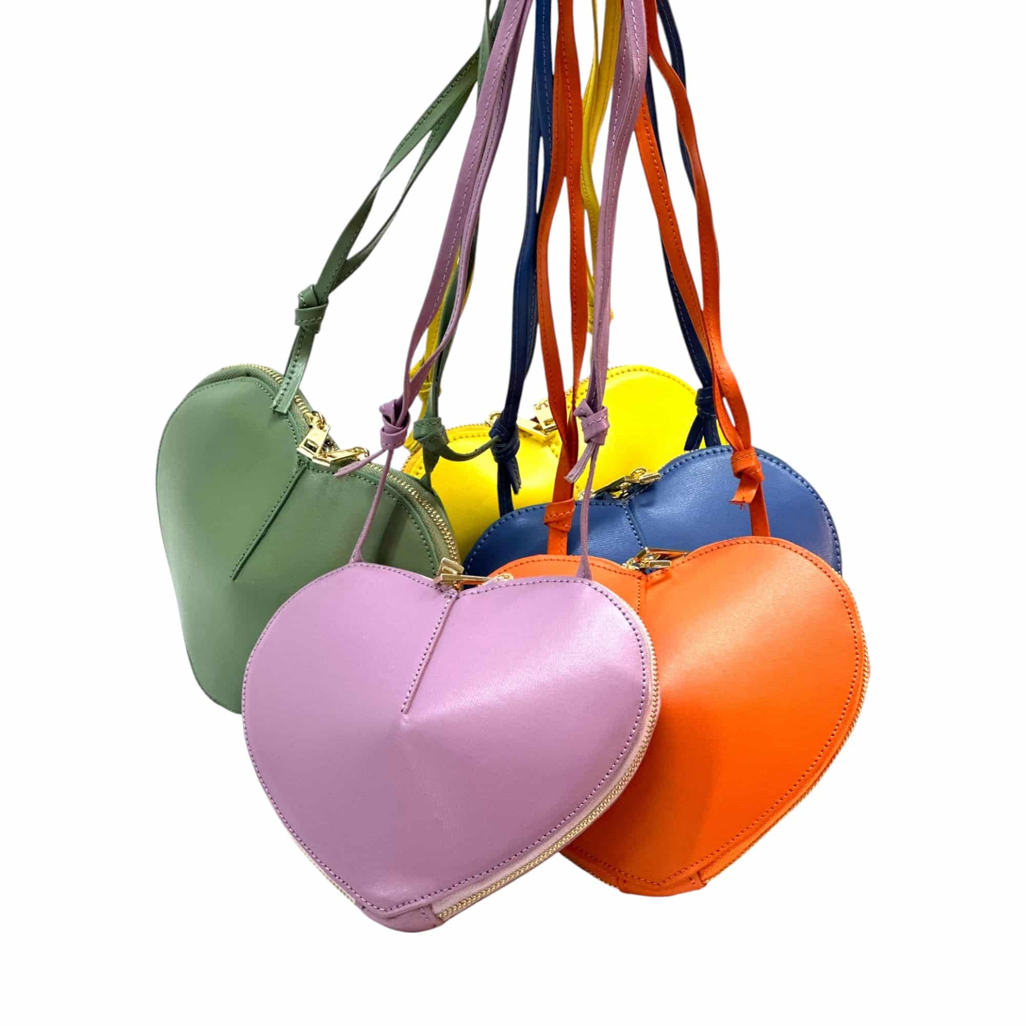 Geantă damă din piele naturală Élise Heart 622 – eleganță italiană într-o formă romantică