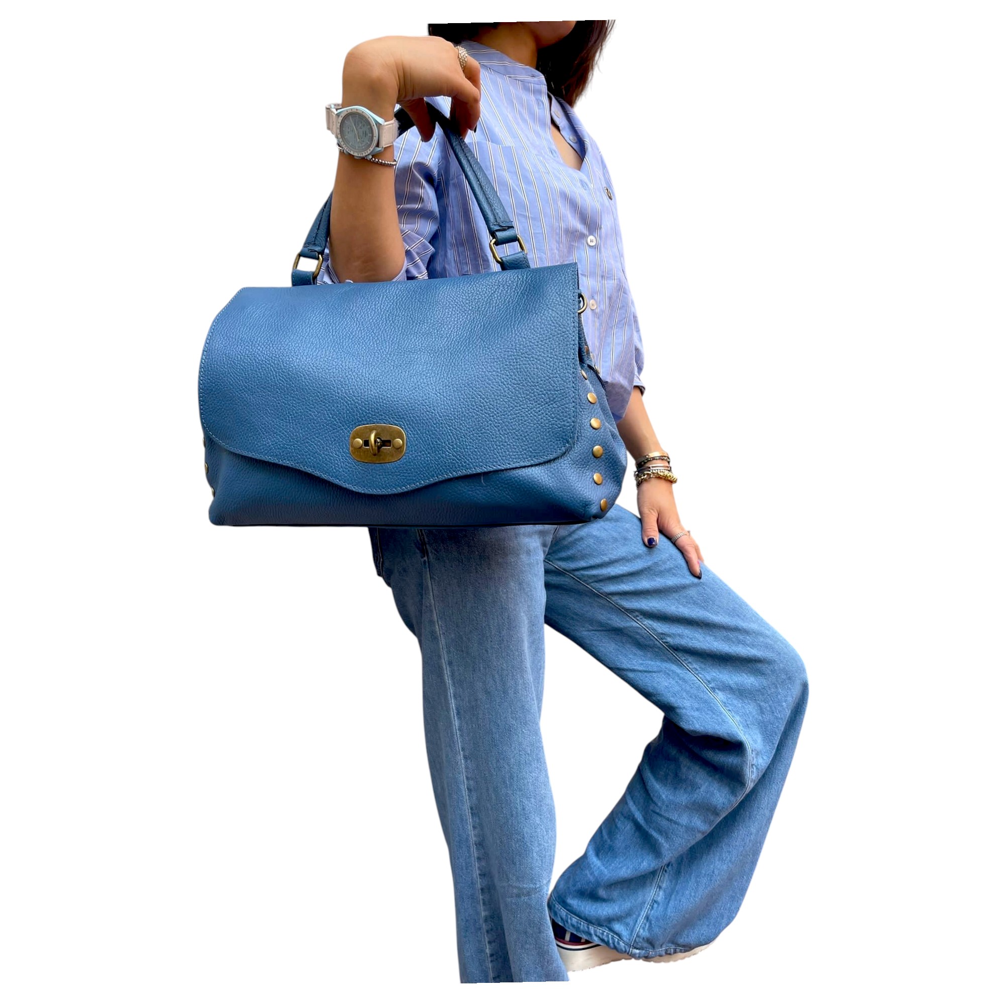 Geantă din piele naturală Belle Monique Boemia HM6515, Lavanda (18) Geantă din piele naturală Belle Monique Boemia HM6515, diferite culori