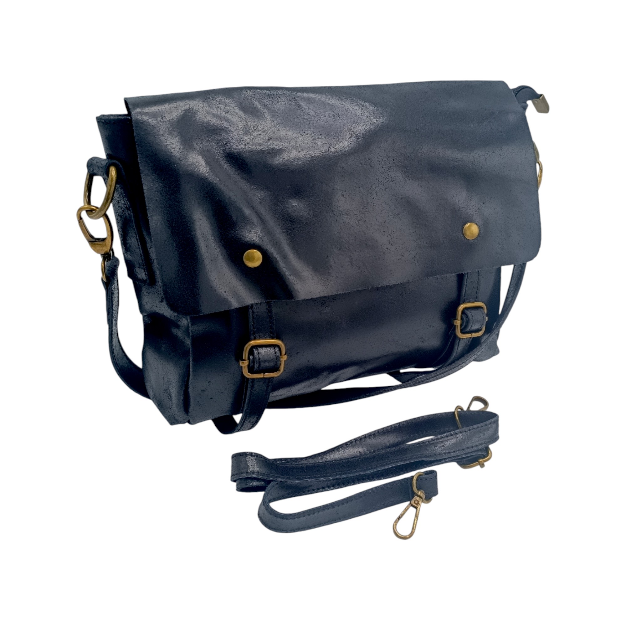 Geantă tip poștaș din piele naturală Belle Monique Urban HM598, diferite culori