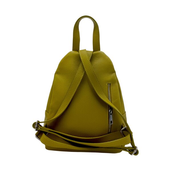 Rucsac din piele naturală Belle Monique Allegra HM890, culoare Lime