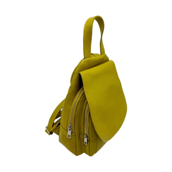 Rucsac din piele naturală Belle Monique Allegra HM890, culoare Lime