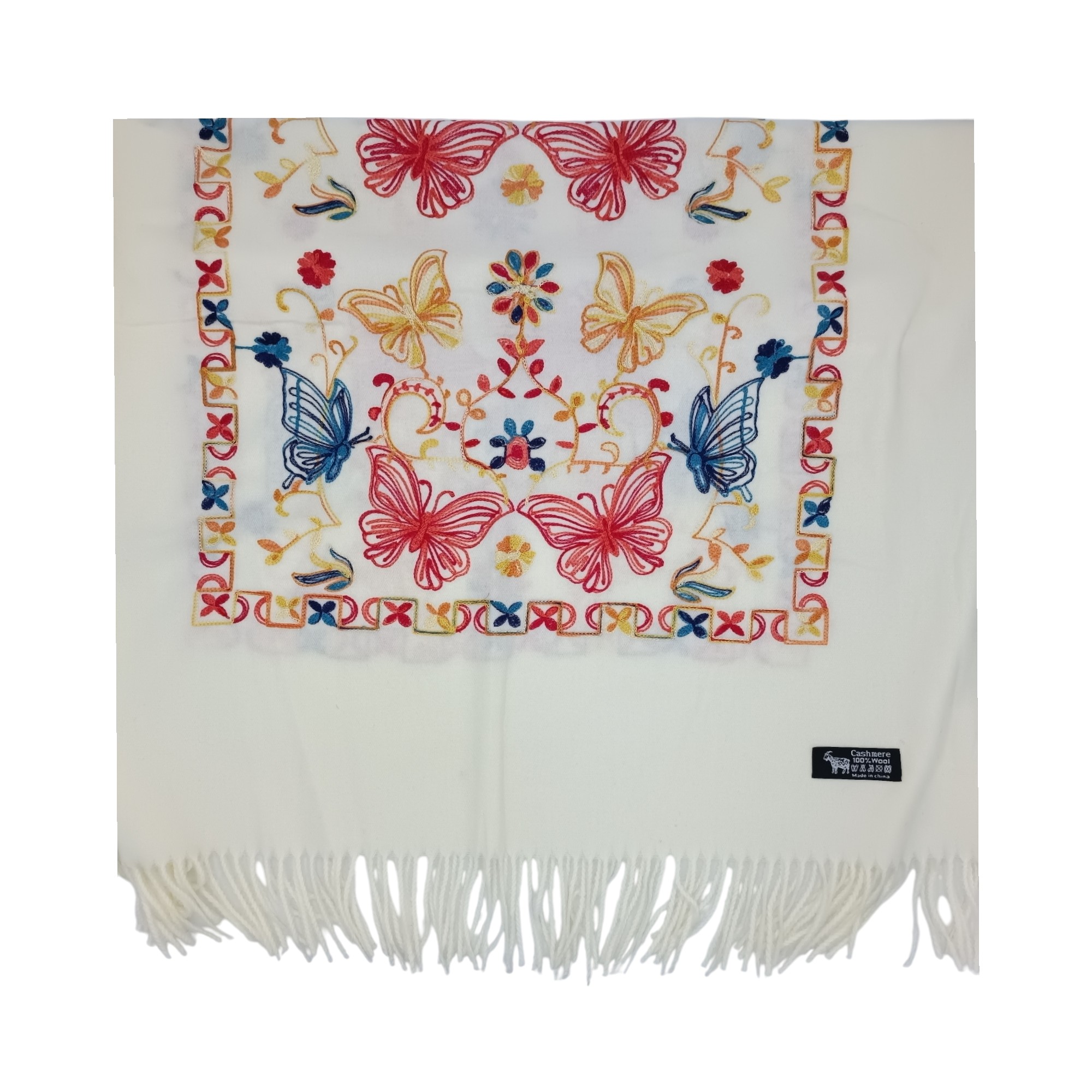 Esarfa Casmir dama, Premium F35-1- (4) Fular Imperial Elegance F35-1, lână 100%-brodat, dimensiuni 80 cm x 180 cm