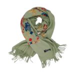 Fular Imperial Elegance F35-3, lână 100%-brodat, dimensiuni 80 cm x 180 cm