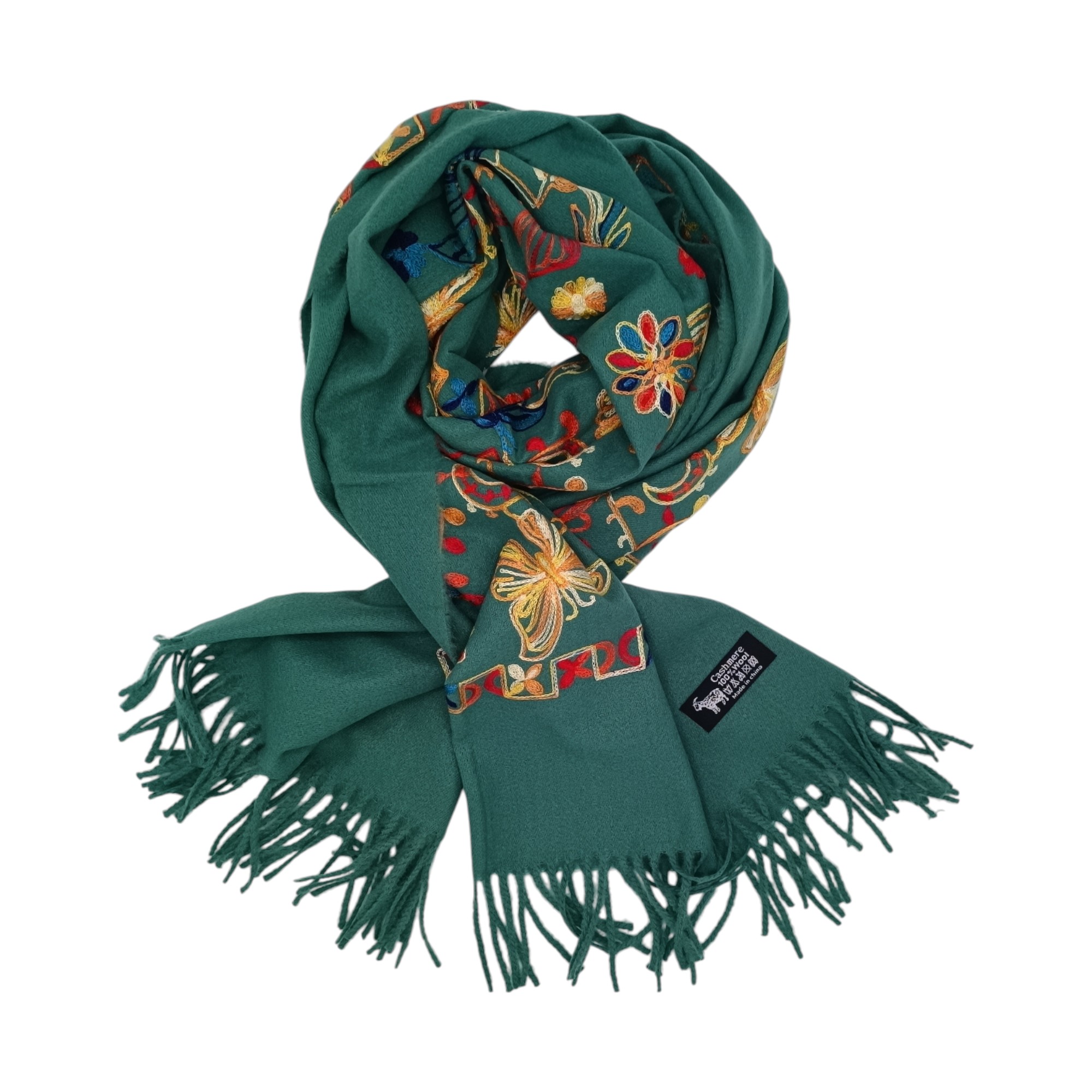 Esarfa Casmir dama, Premium F35-4- (4) Fular Imperial Elegance F35-4, lână 100%-brodat, dimensiuni 80 cm x 180 cm