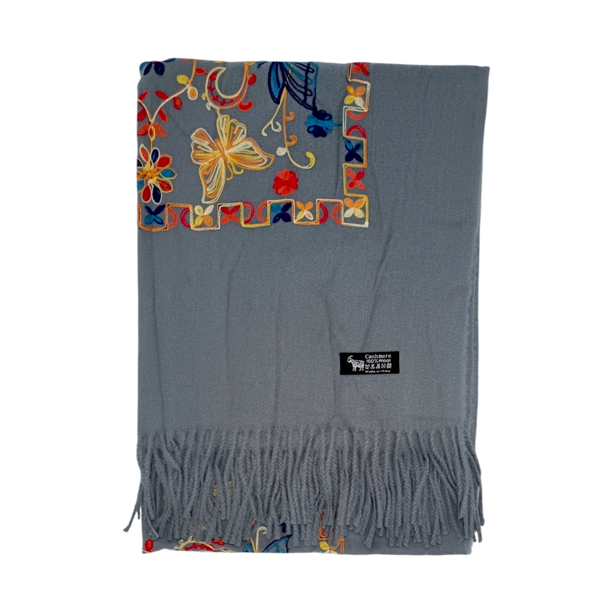 Esarfa Casmir dama, Premium F35-6- (1) Fular Imperial Elegance F35-6, lână 100%-brodat, dimensiuni 80 cm x 180 cm