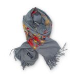 Fular Imperial Elegance F35-6, lână 100%-brodat, dimensiuni 80 cm x 180 cm
