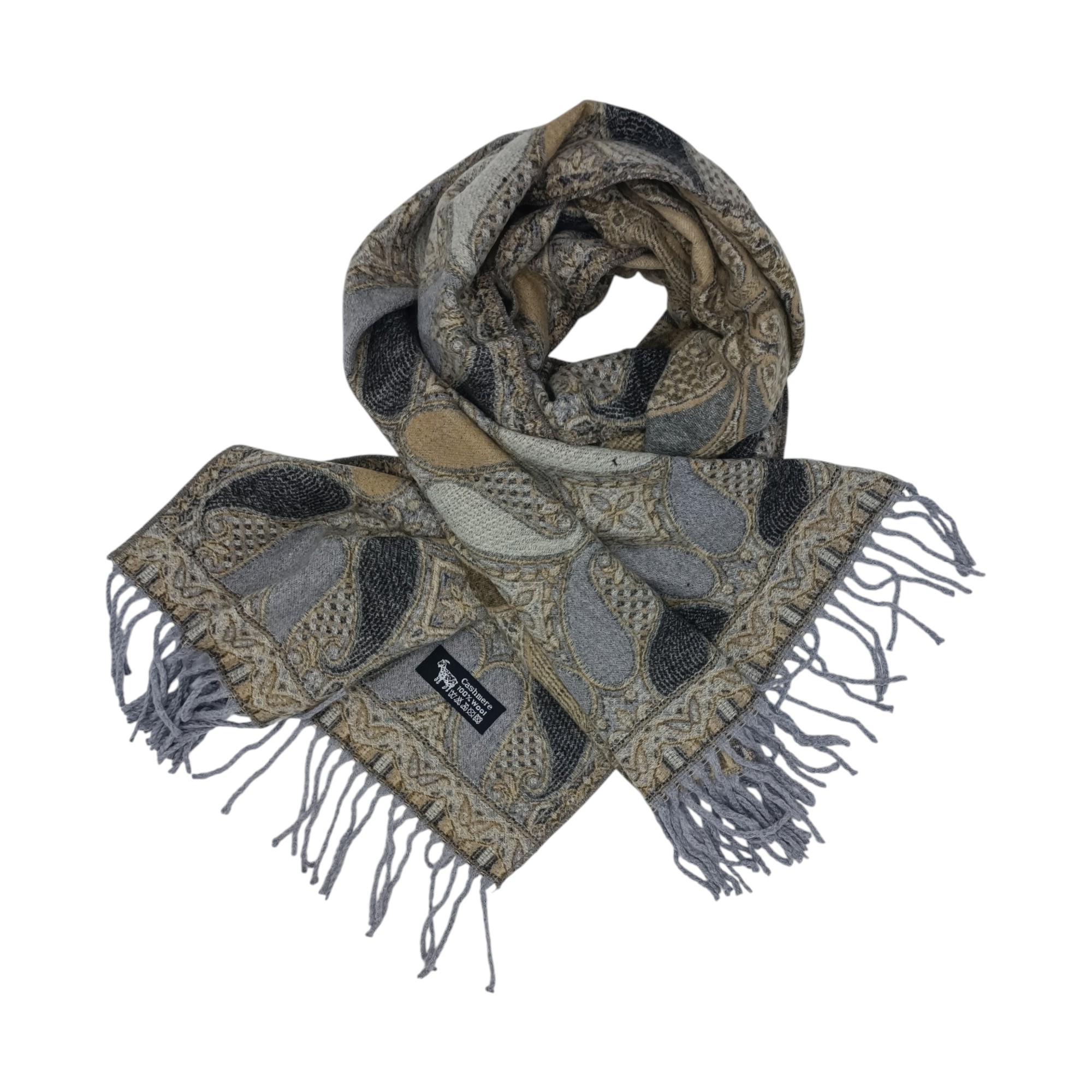 Eșarfă/Șal Premium Bellara F30-3 din Lână Moale/Cașmir – dimensiune 60 × 180 cm