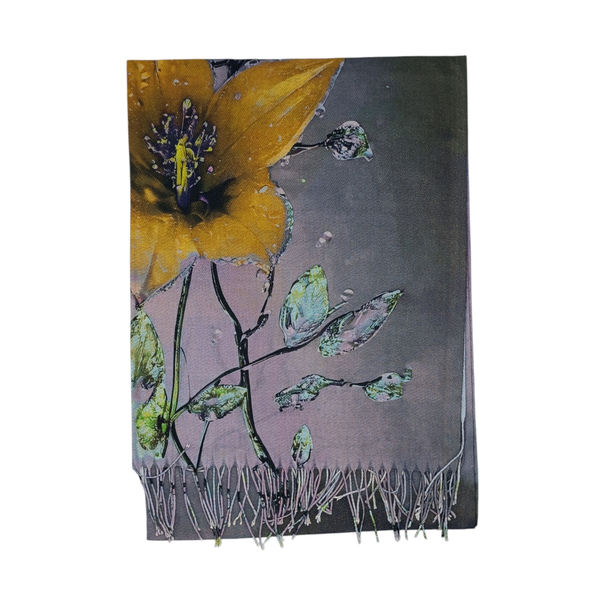 Esarfa dama, casmir 70 x180, DW11-10- (1) Eșarfă Damă Shine Flora – DW11-10, Șal Elegant, dimensiune 70×180 cm