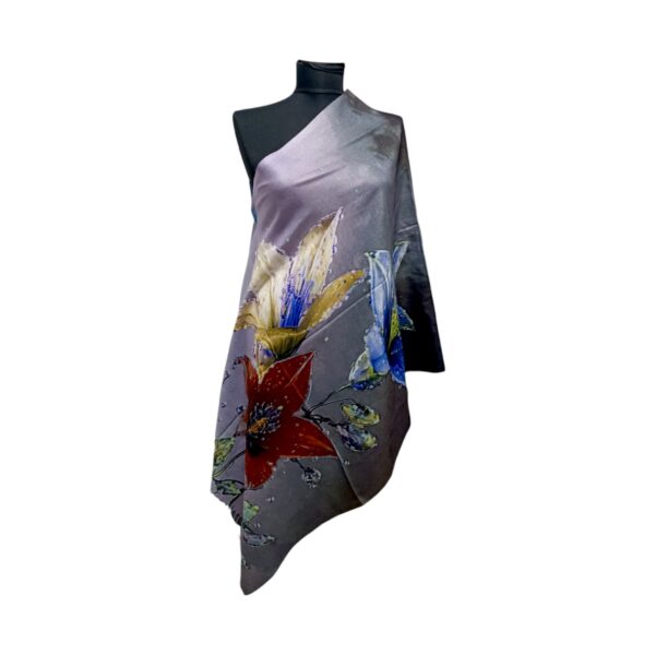 Eșarfă Damă Shine Flora – DW11-2, Șal Elegant, dimensiune 70×180 cm