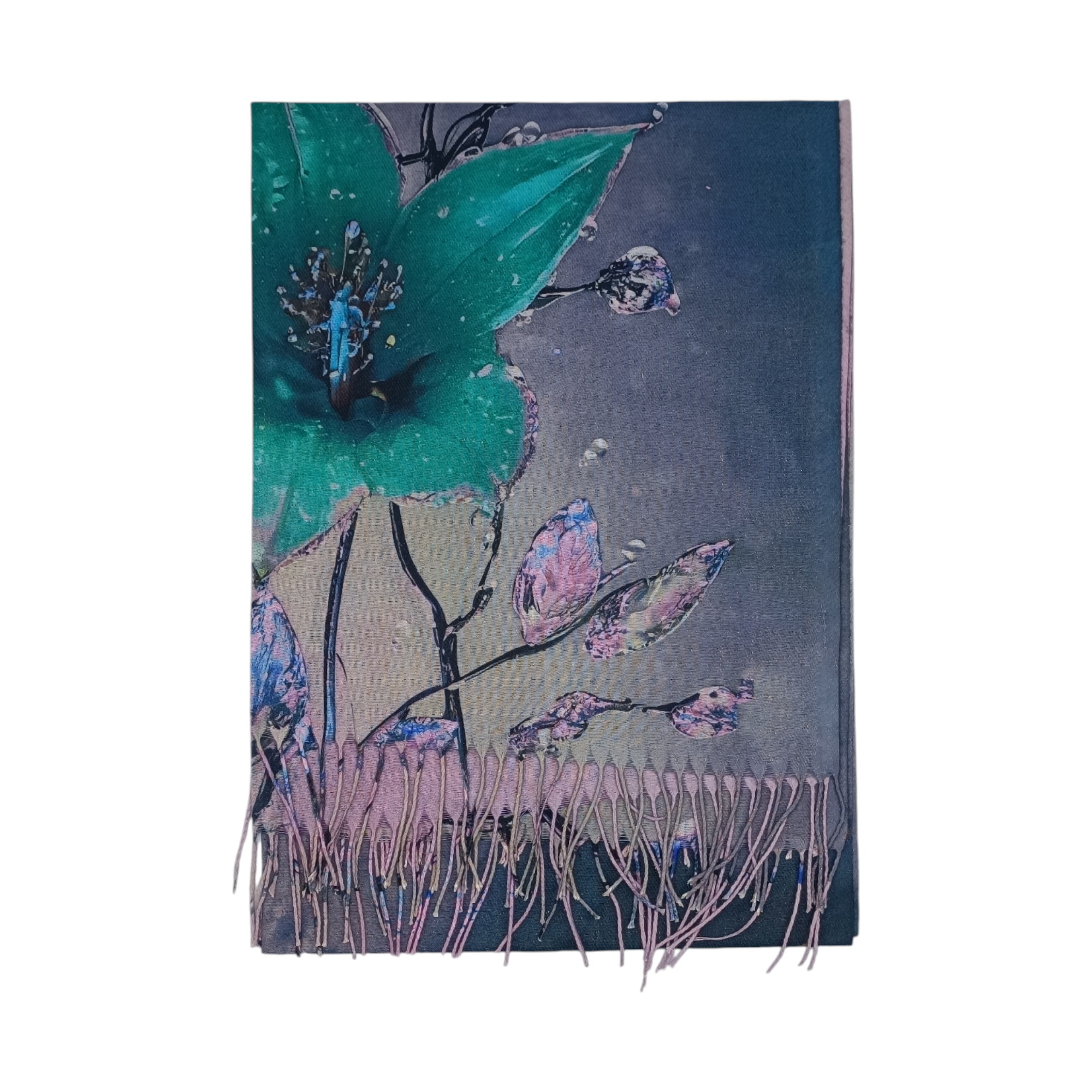 Eșarfă Damă Shine Flora – DW11-3, Șal Elegant, dimensiune 70×180 cm