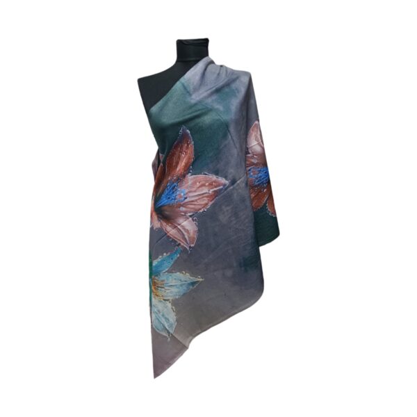 Eșarfă Damă Shine Flora – DW11-3, Șal Elegant, dimensiune 70×180 cm