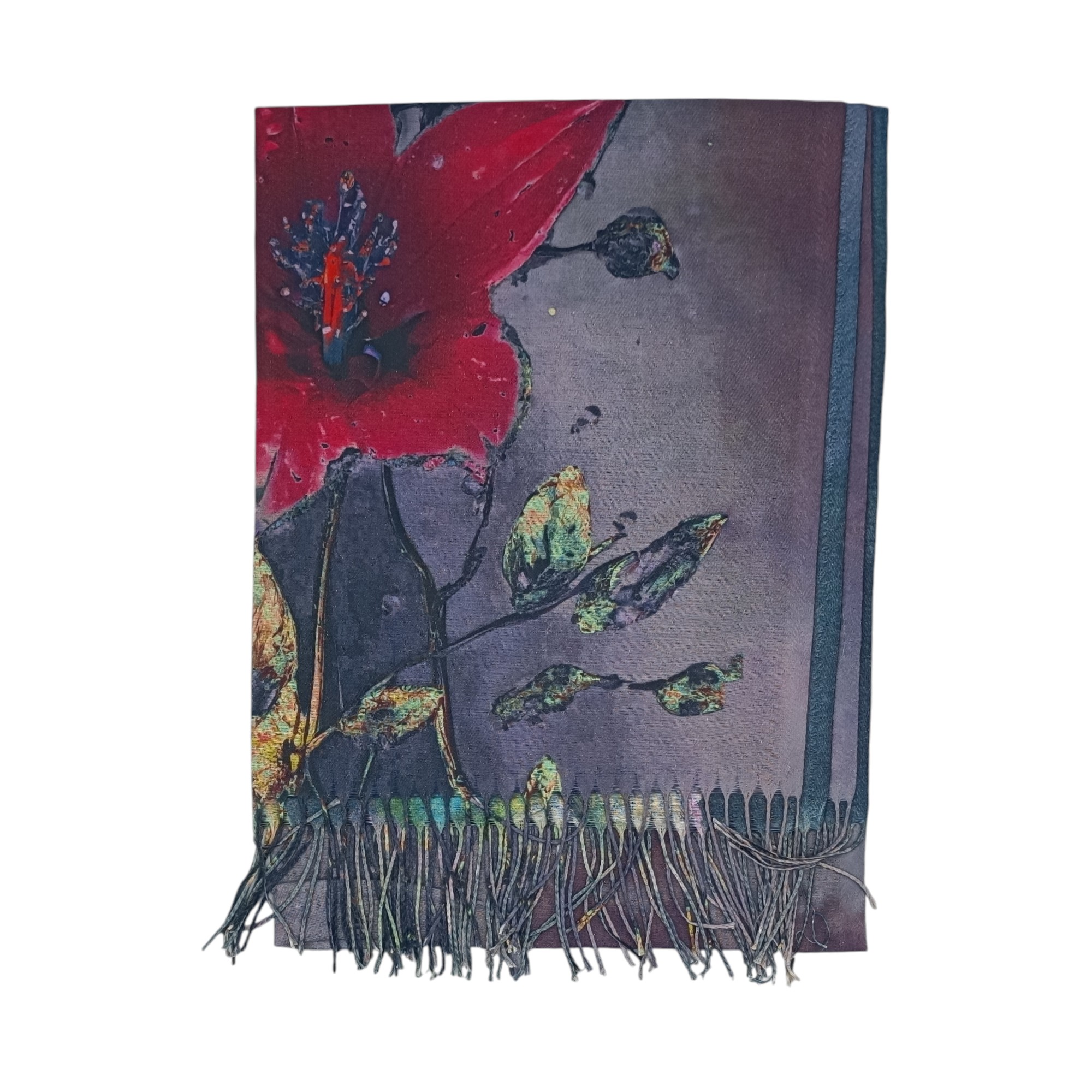 Esarfa dama, casmir 70 x180, DW11-5- (2) Eșarfă Damă Shine Flora – DW11-5, Șal Elegant, dimensiune 70×180 cm