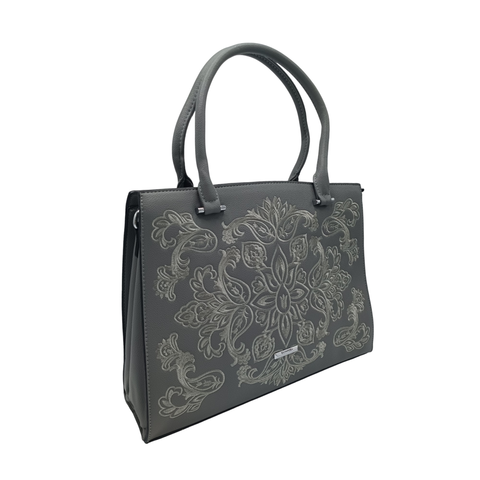 Geanta dama, Silvia Rosa SR25-356J-Gri- (2) Geantă Damă Silvia Rosa SR25-356J – Gri Elegant, Office, 36×26×10 cm