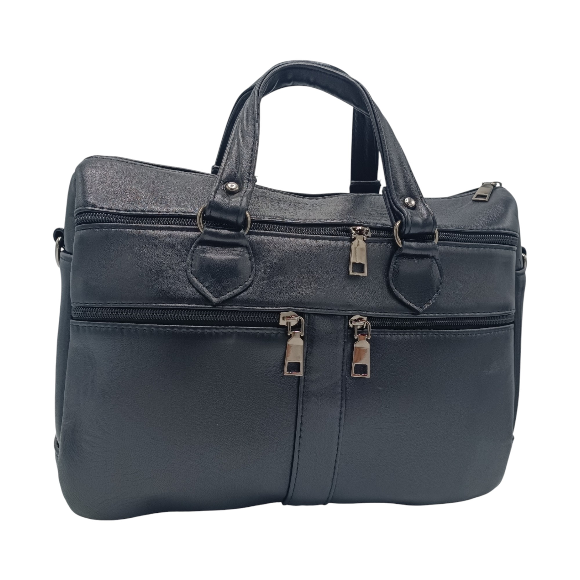 Geantă damă din piele naturală, culoare Negru, Celeste - Model YG110-N (4) Geantă damă din piele naturală, culoare Negru, Celeste – Model YG110-N