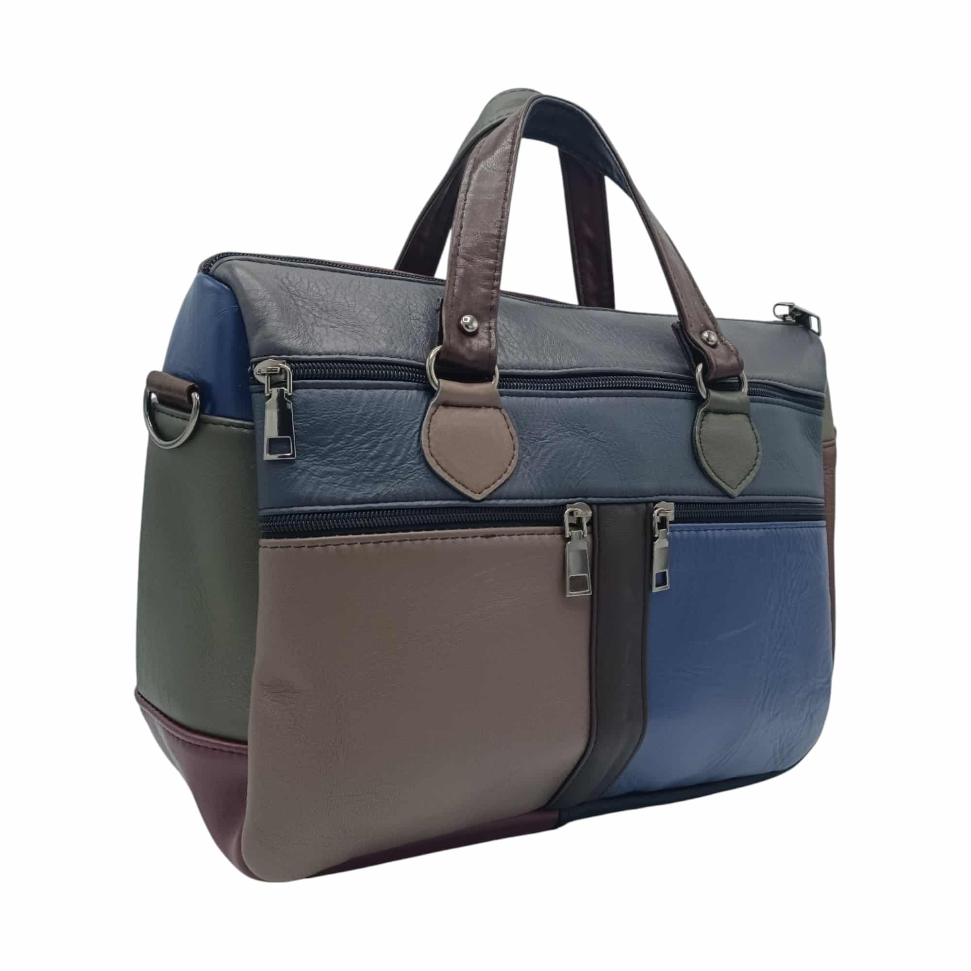 Geantă damă din piele naturală multicoloră Celeste – Model YG110-5