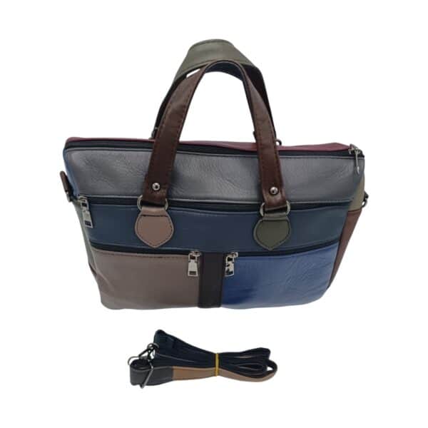 Geantă damă din piele naturală multicoloră Celeste – Model YG110-5