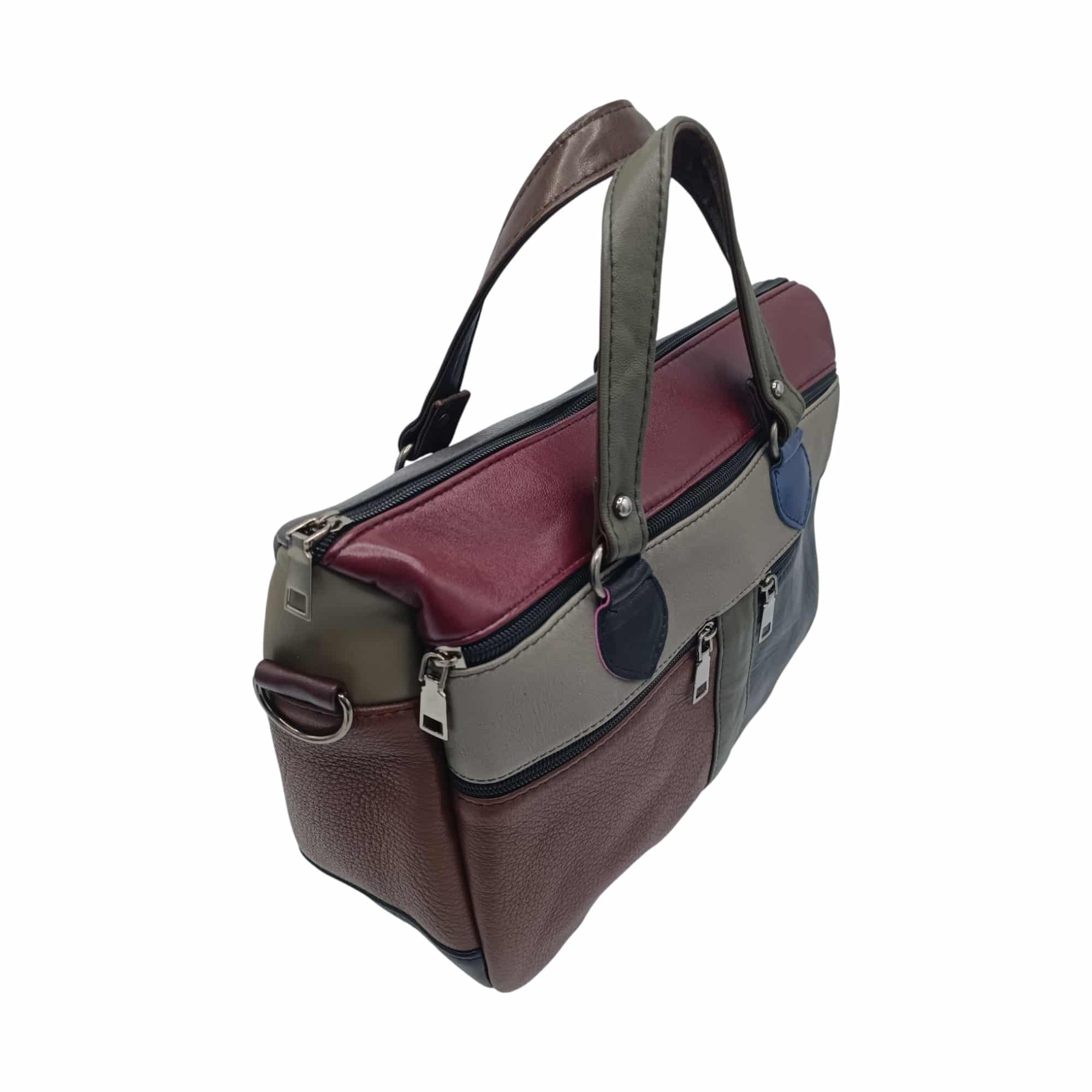 Geantă damă din piele naturală multicoloră Celeste – Model YG110-5