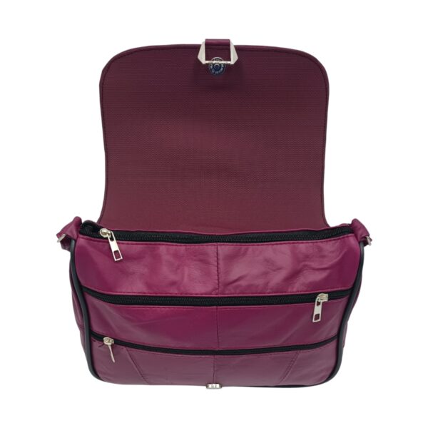 Geanta Dama, Piele Naturala, Lucia R45-VR, culoare Burgundy