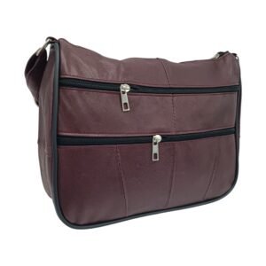 Geanta Damă Lucia R45-JMB (culoare Bordo), Piele Naturală, dimensiune 27 x 8 x 22 cm
