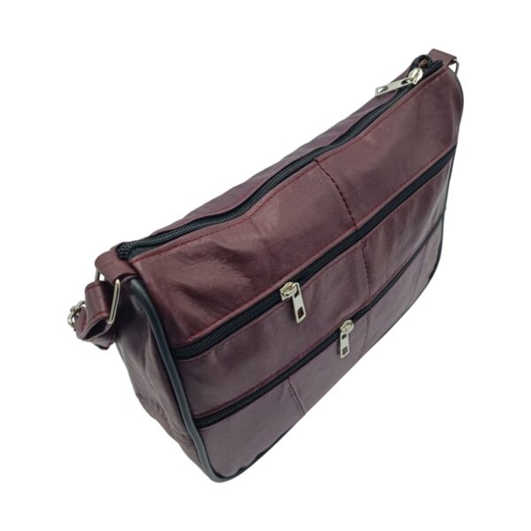 Geanta Damă Lucia R45-JMB (culoare Bordo), Piele Naturală, dimensiune 27 x 8 x 22 cm