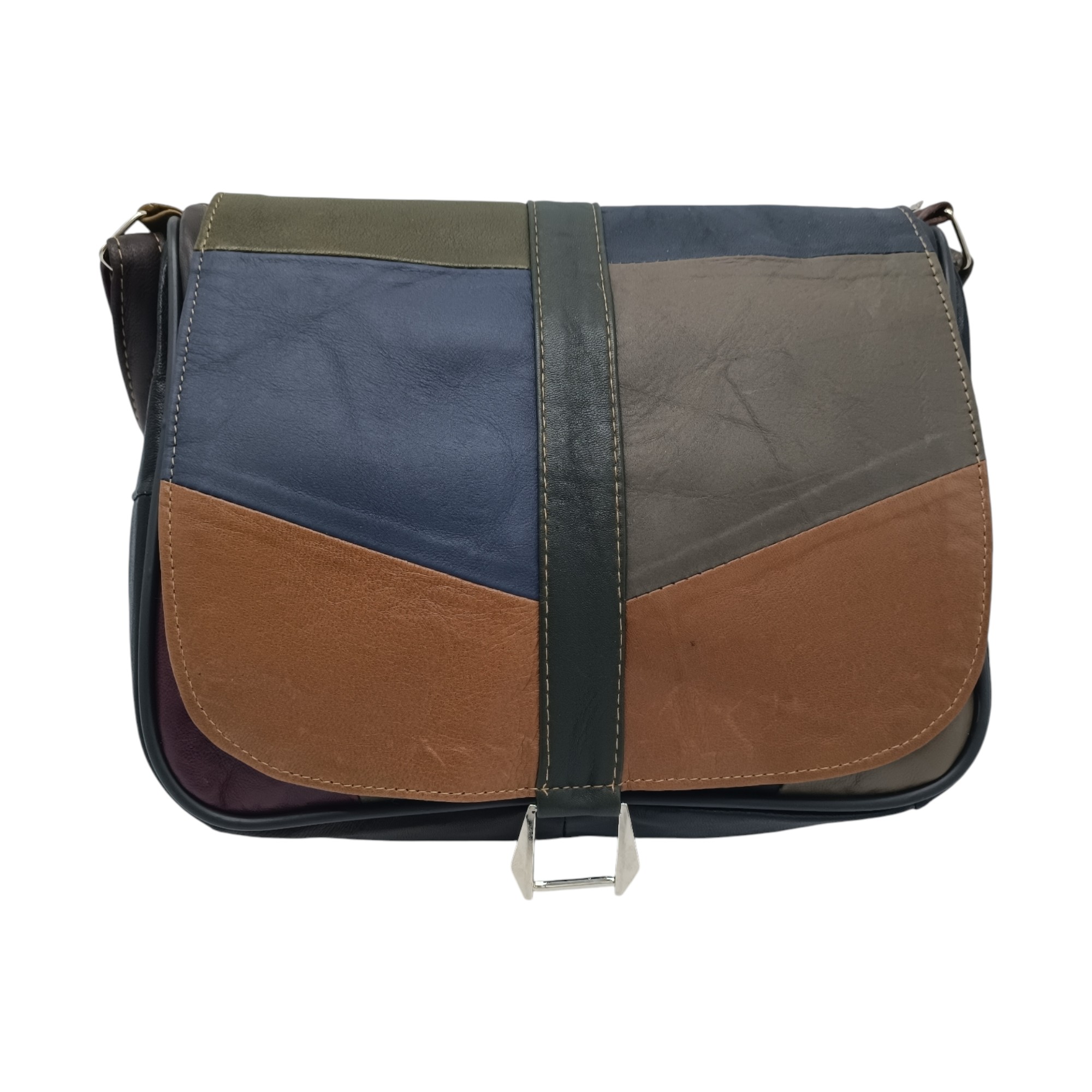 Geanta dama, piele naturala, multicolor, R45-486- (2) Geantă Damă Unicat Lucia R45-486, Piele Naturală, Multicolor