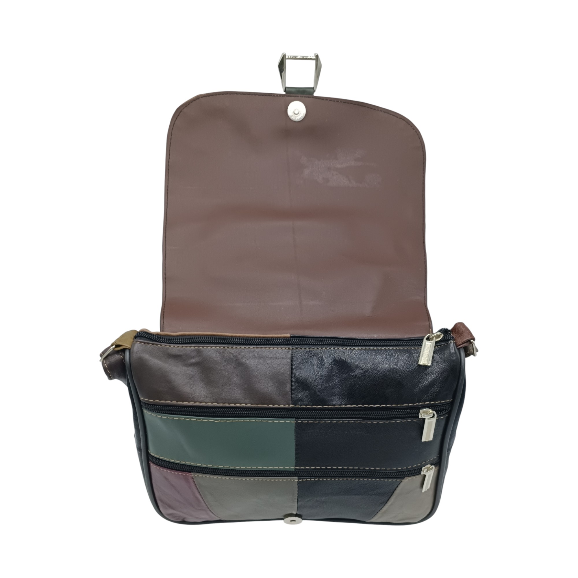 Geanta dama, piele naturala, multicolor, R45-486- (3) Geantă Damă Unicat Lucia R45-486, Piele Naturală, Multicolor