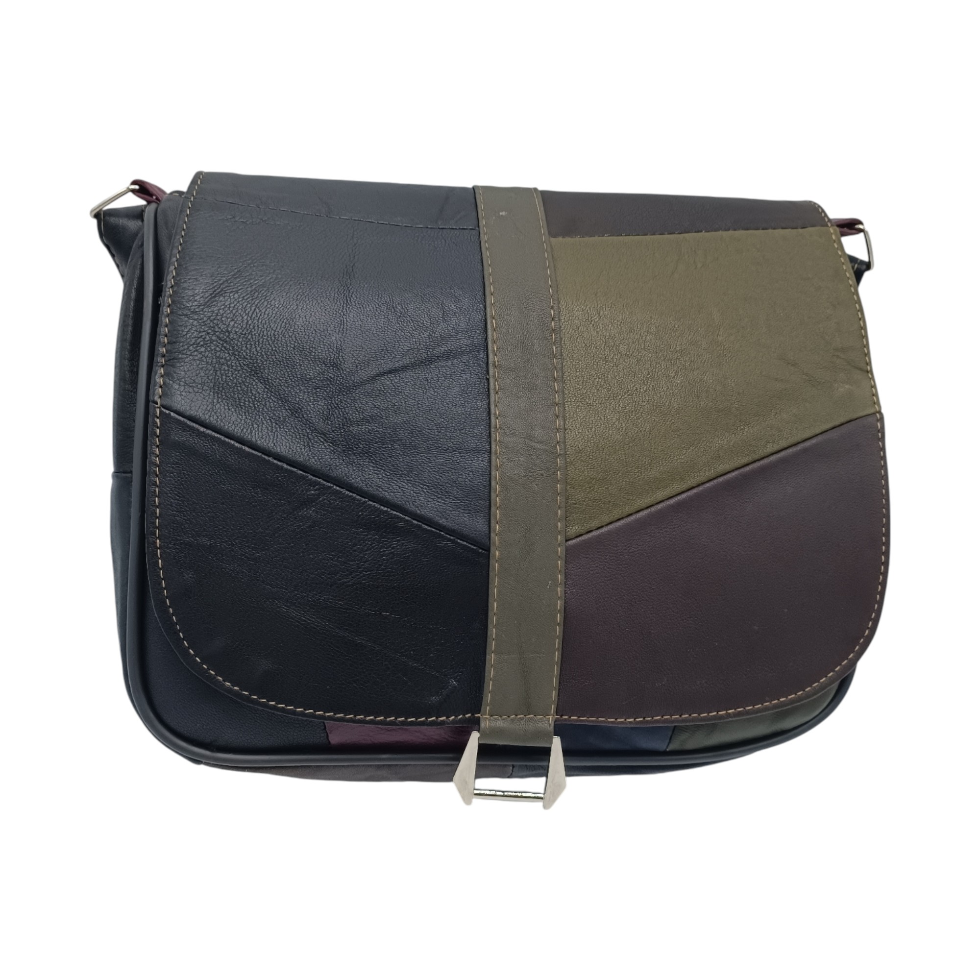 Geanta dama, piele naturala, multicolor, R45-487- (3) Geantă Damă Unicat Lucia R45-487, Piele Naturală, Multicolor