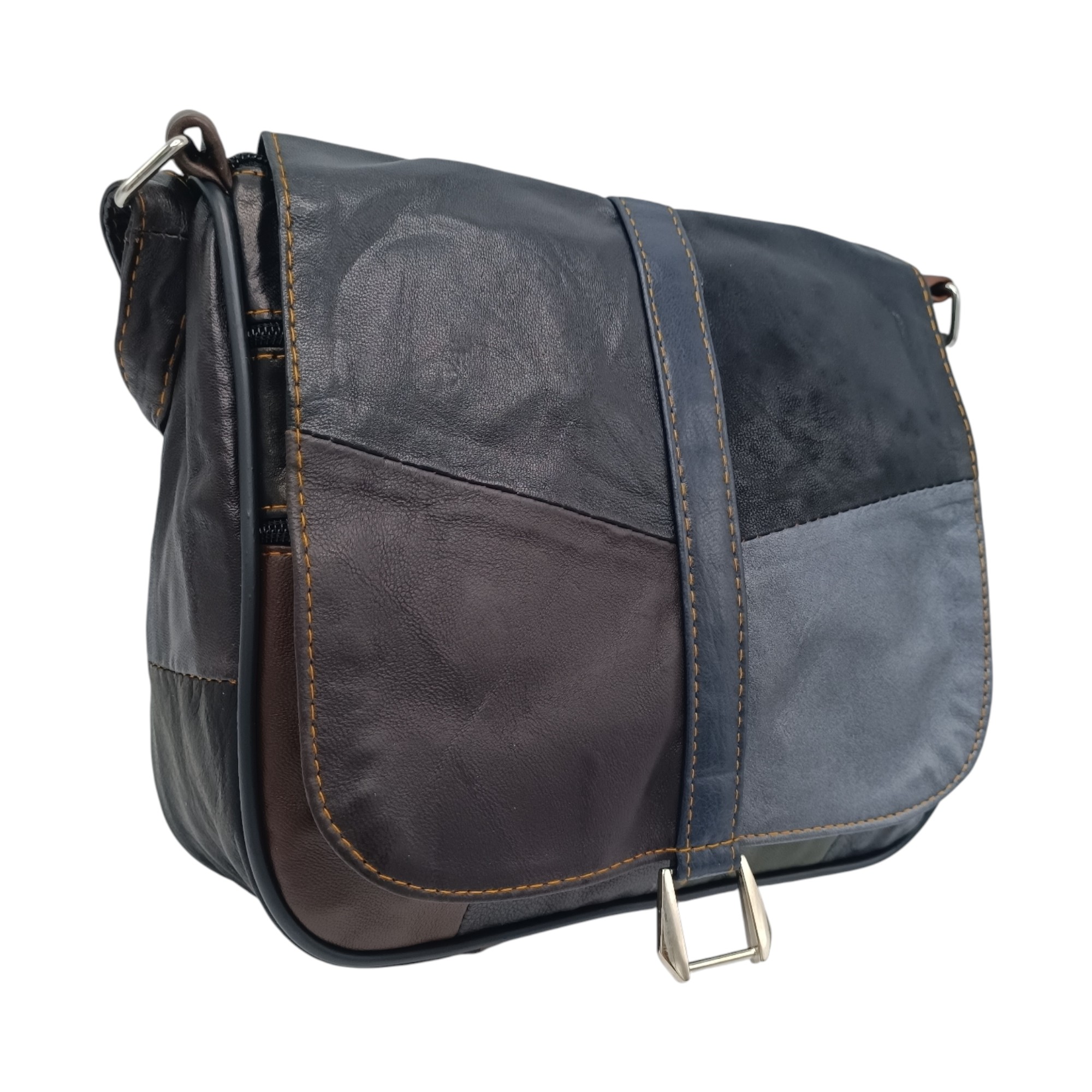 Geantă Damă Unicat Lucia R45-488, Piele Naturală, Multicolor