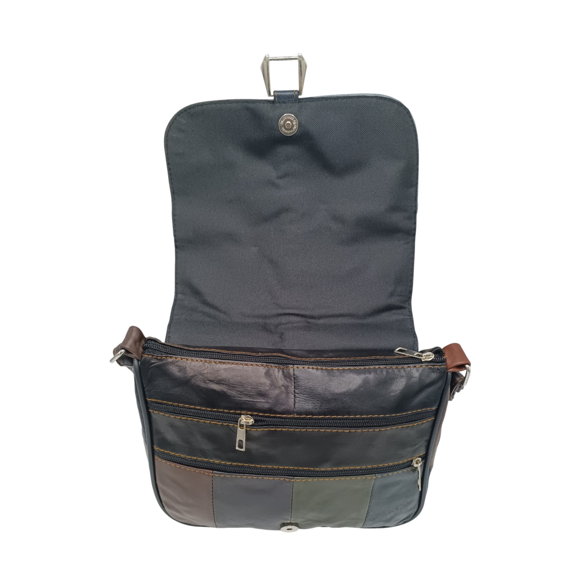 Geantă Damă Unicat Lucia R45-488, Piele Naturală, Multicolor