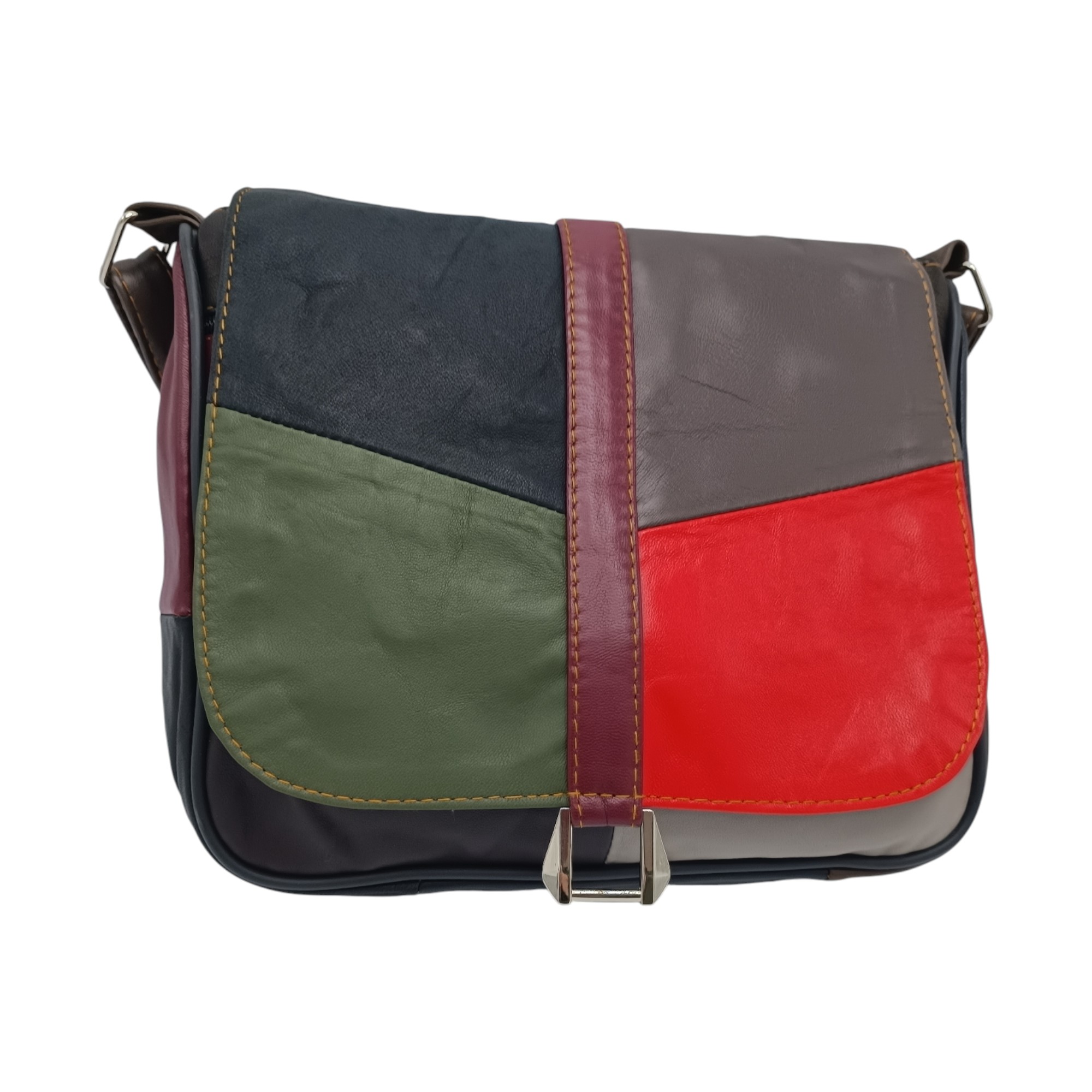 Geantă Damă Unicat Lucia R45-489, Piele Naturală, Multicolor