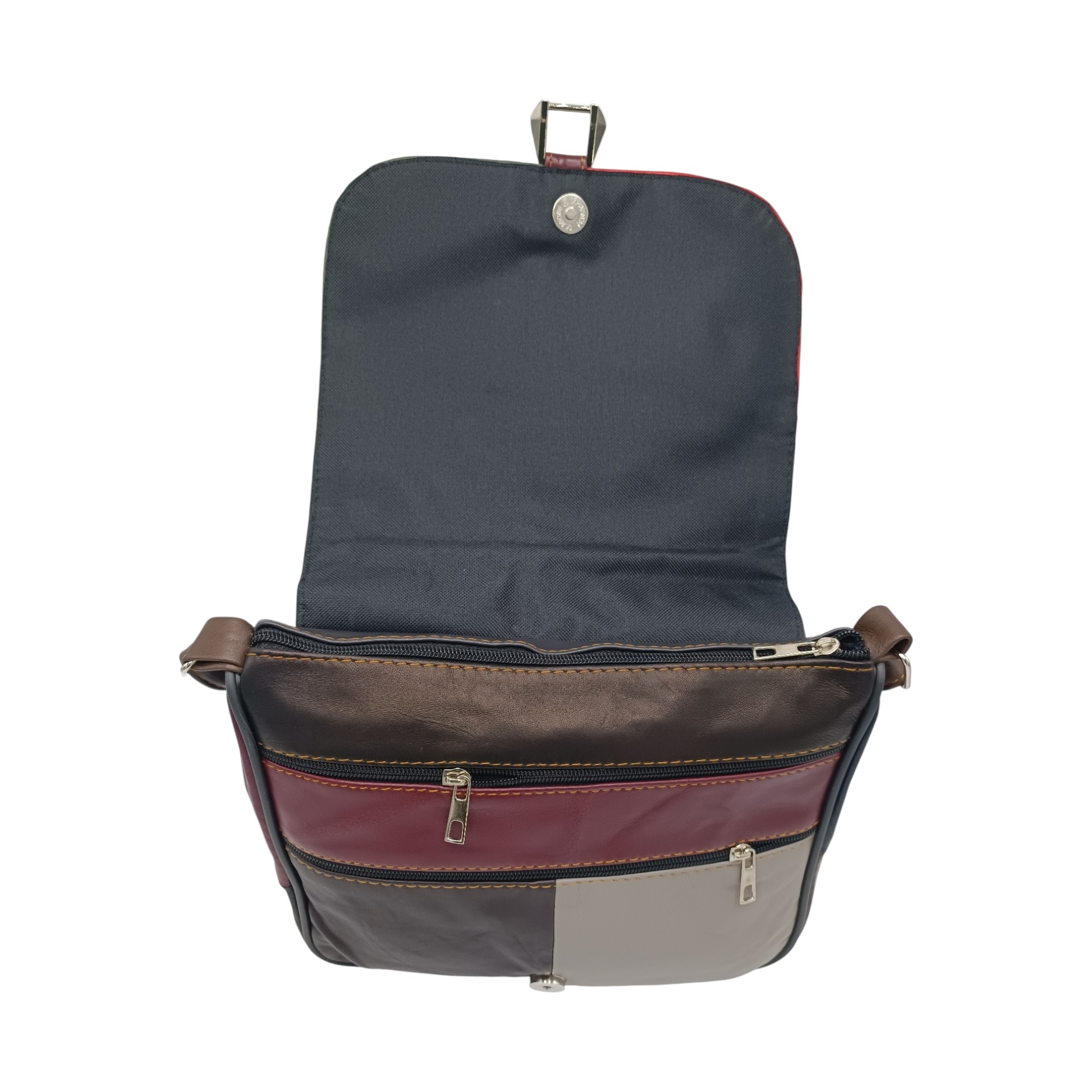 Geantă Damă Unicat Lucia R45-489, Piele Naturală, Multicolor