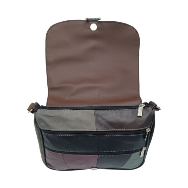 Geantă Damă Unicat Lucia R45-490, Piele Naturală, Multicolor