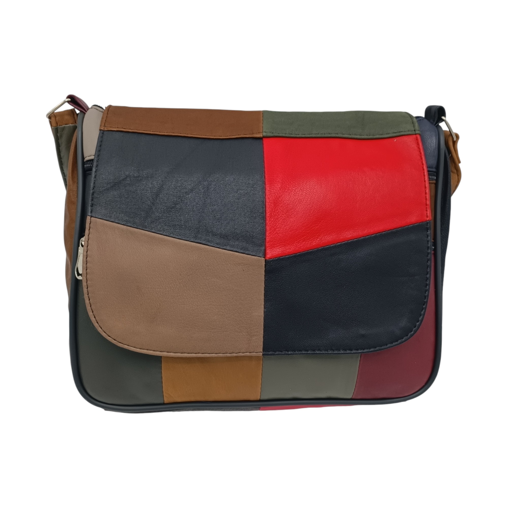 Geantă Damă Unicat Lucia R45-C61, Piele Naturală, Multicolor