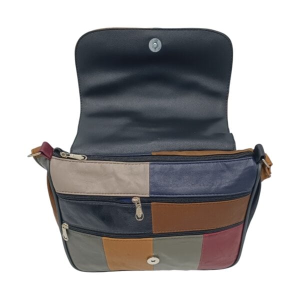 Geantă Damă Unicat Lucia R45-C61, Piele Naturală, Multicolor