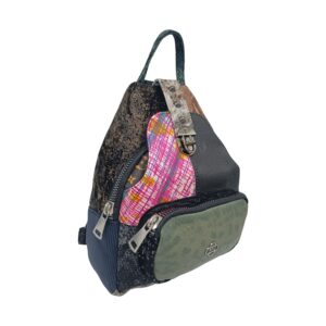 Rucsac Dama Eveline R85-206, Piele Naturală, Multicolor