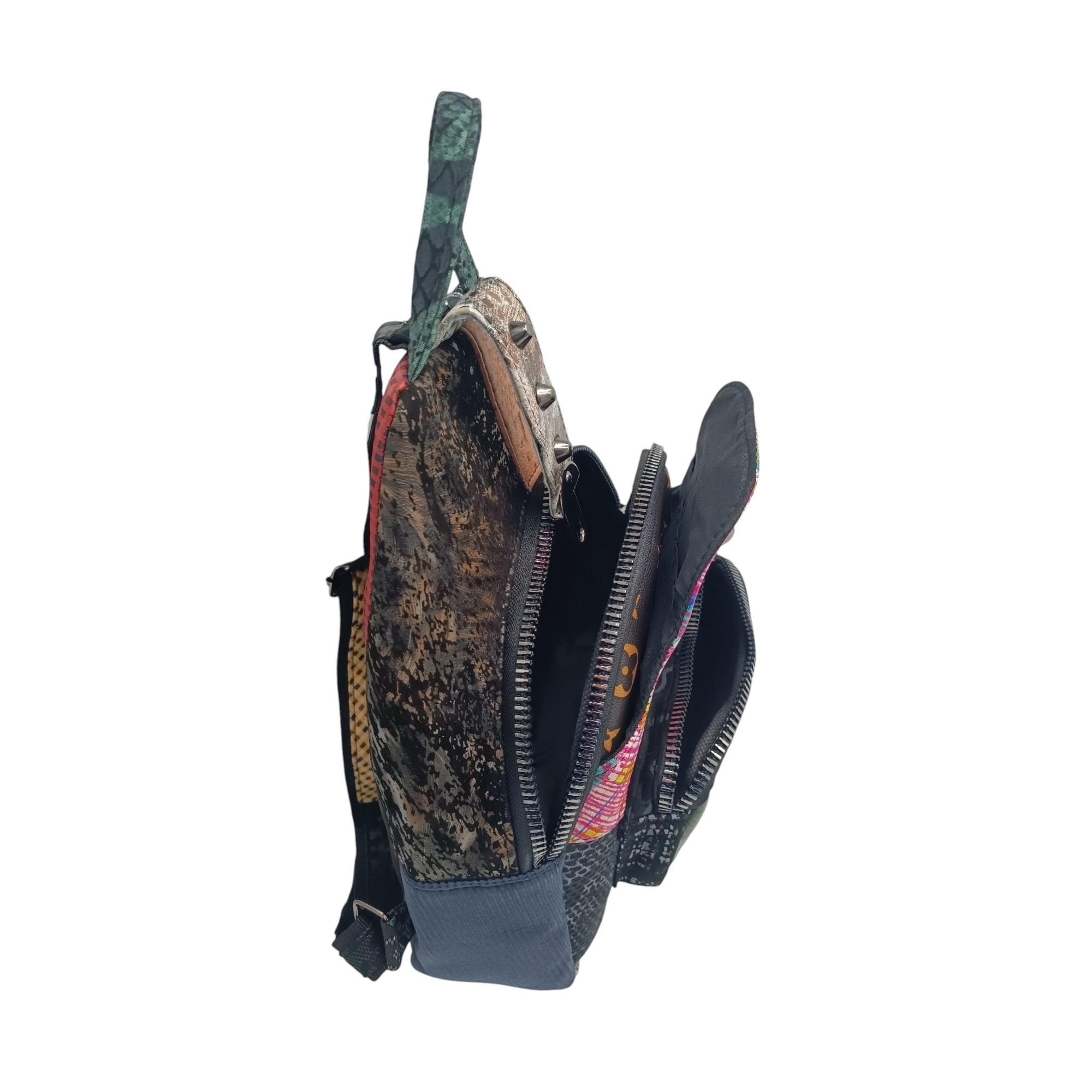 Rucsac Dama Eveline R85-206, Piele Naturală, Multicolor (6) Rucsac Dama Eveline R85-206, Piele Naturală, Multicolor