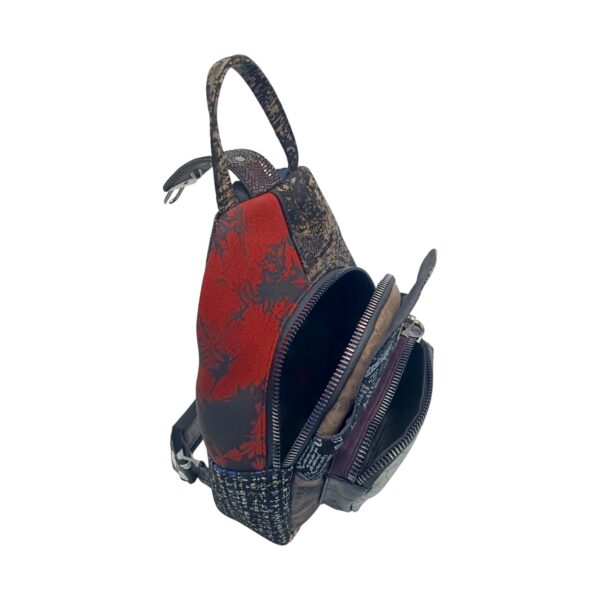 Rucsac Damă Eveline R85-208, Piele Naturală, Multicolor