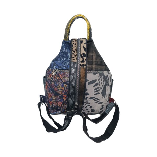 Rucsac Damă Piele Naturală, Design Multicolor – Eveline R91-40