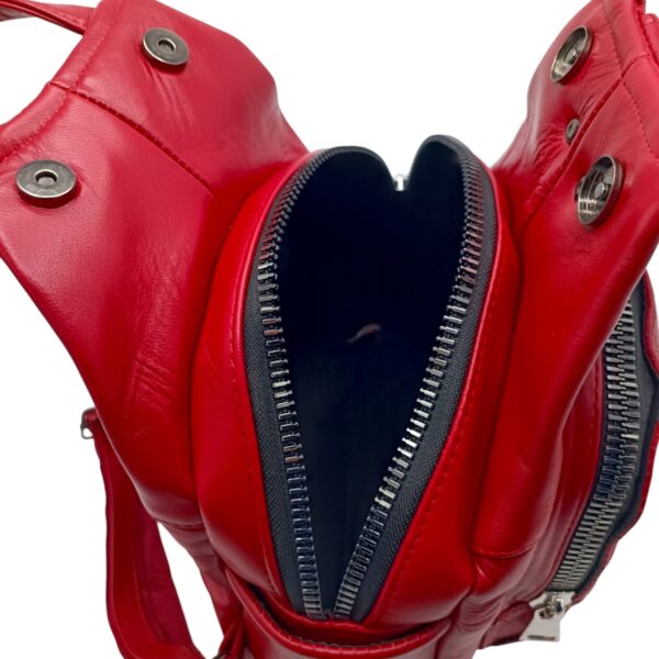 Rucsac Dama Piele Naturala, Eveline R91-Red