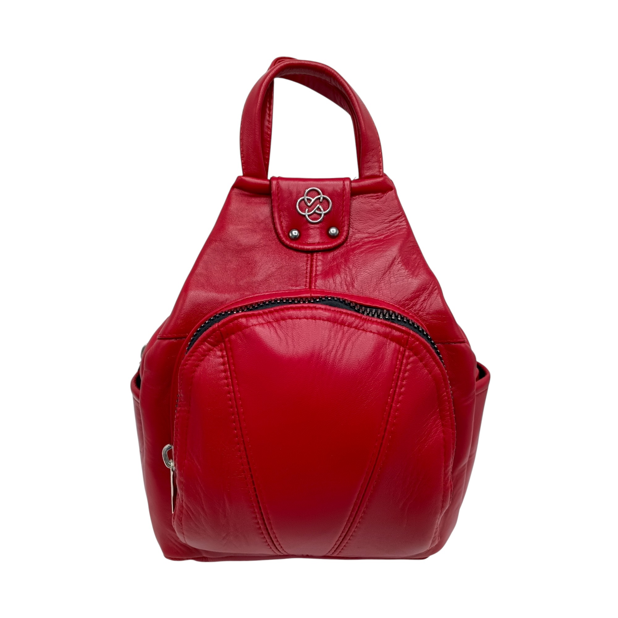 Rucsac Dama Piele Naturala, Eveline R91-Red