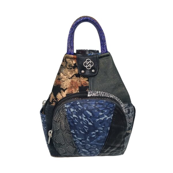 Rucsac Damă Piele Naturală, Design Multicolor – Eveline R91-39