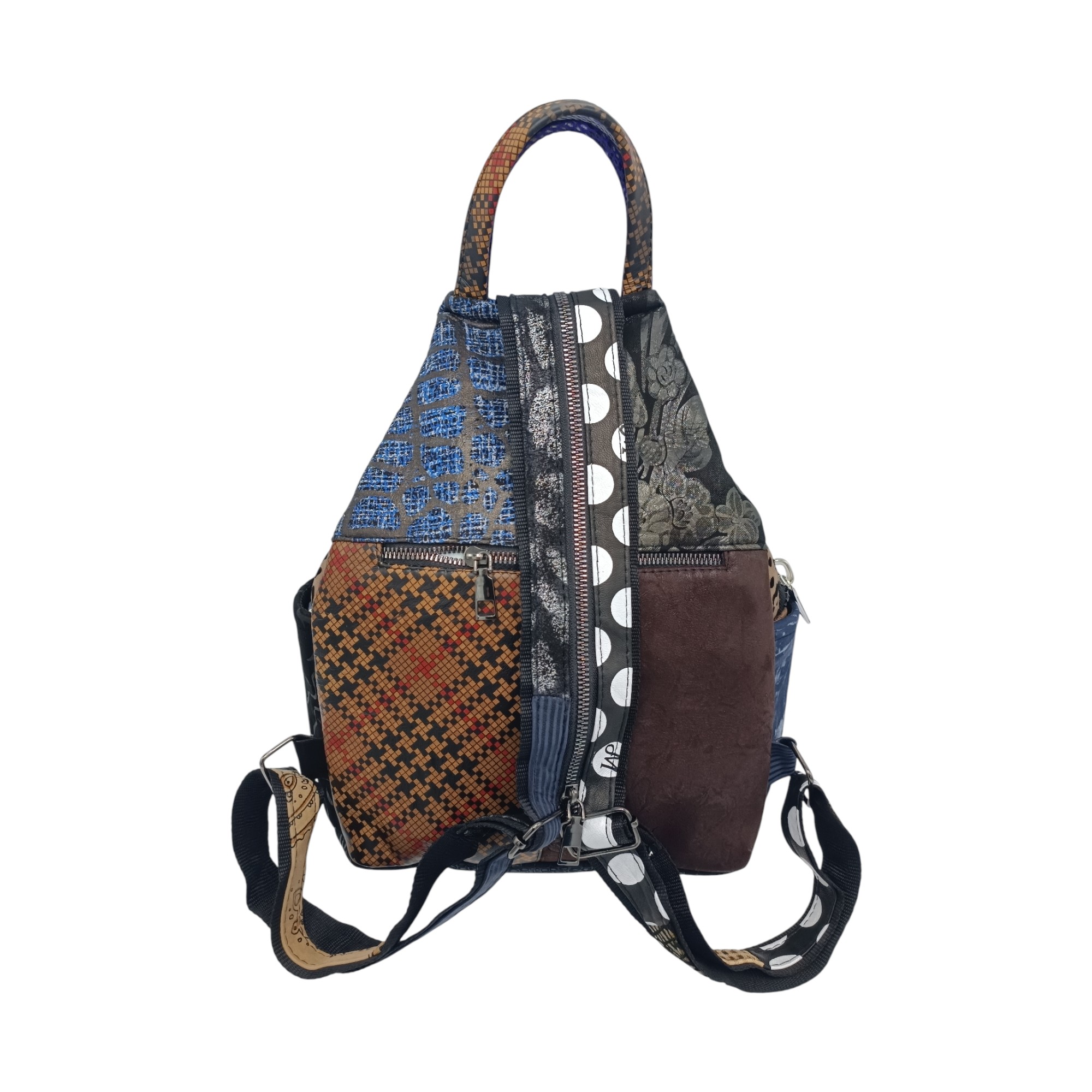 Rucsac Damă Piele Naturală, Design Multicolor – Eveline R91-39