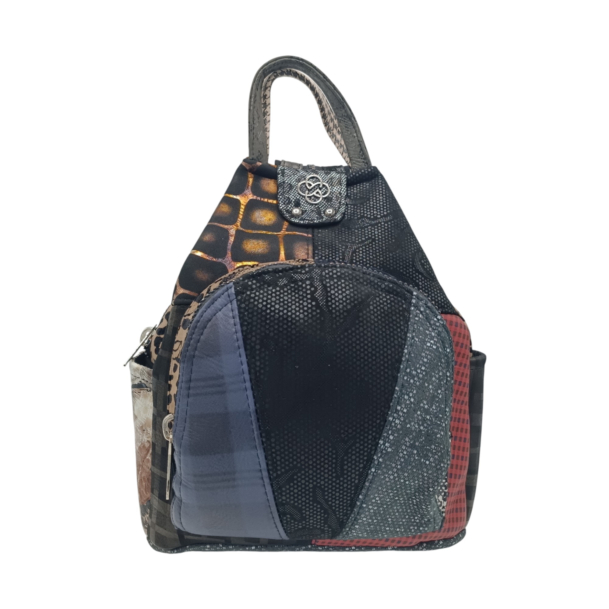 Rucsac dama, piele naturala multicolor Eveline R91-40- (3) Rucsac Damă Piele Naturală, Design Multicolor – Eveline R91-40