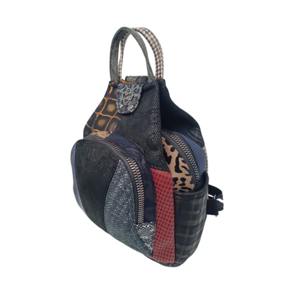 Rucsac Damă Piele Naturală, Design Multicolor – Eveline R91-40