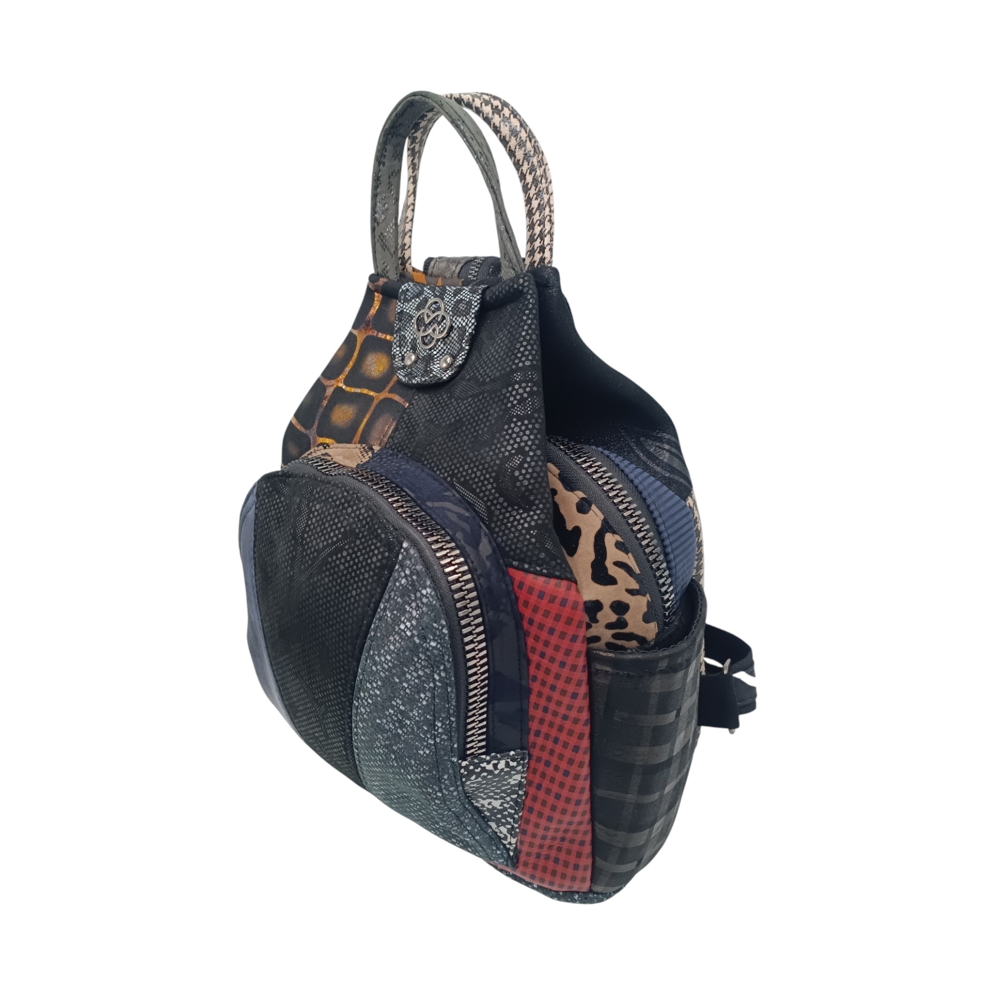 Rucsac dama, piele naturala multicolor Eveline R91-40- (4) Rucsac Damă Piele Naturală, Design Multicolor – Eveline R91-40