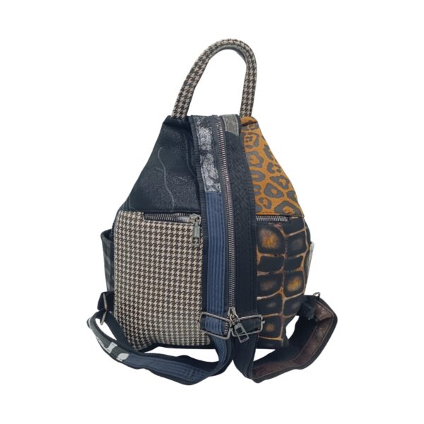 Rucsac Damă Piele Naturală, Design Multicolor – Eveline R91-40