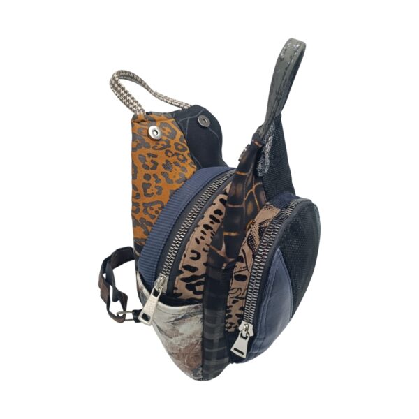 Rucsac Damă Piele Naturală, Design Multicolor – Eveline R91-40