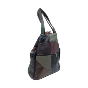 Rucsac Damă Piele Naturală Ellisse R60-126 – Patchwork Multicolor, Casual & Elegant